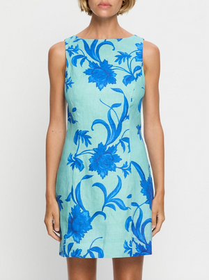 Kivari Juniper Mini Dress - Cobalt Blue/Green