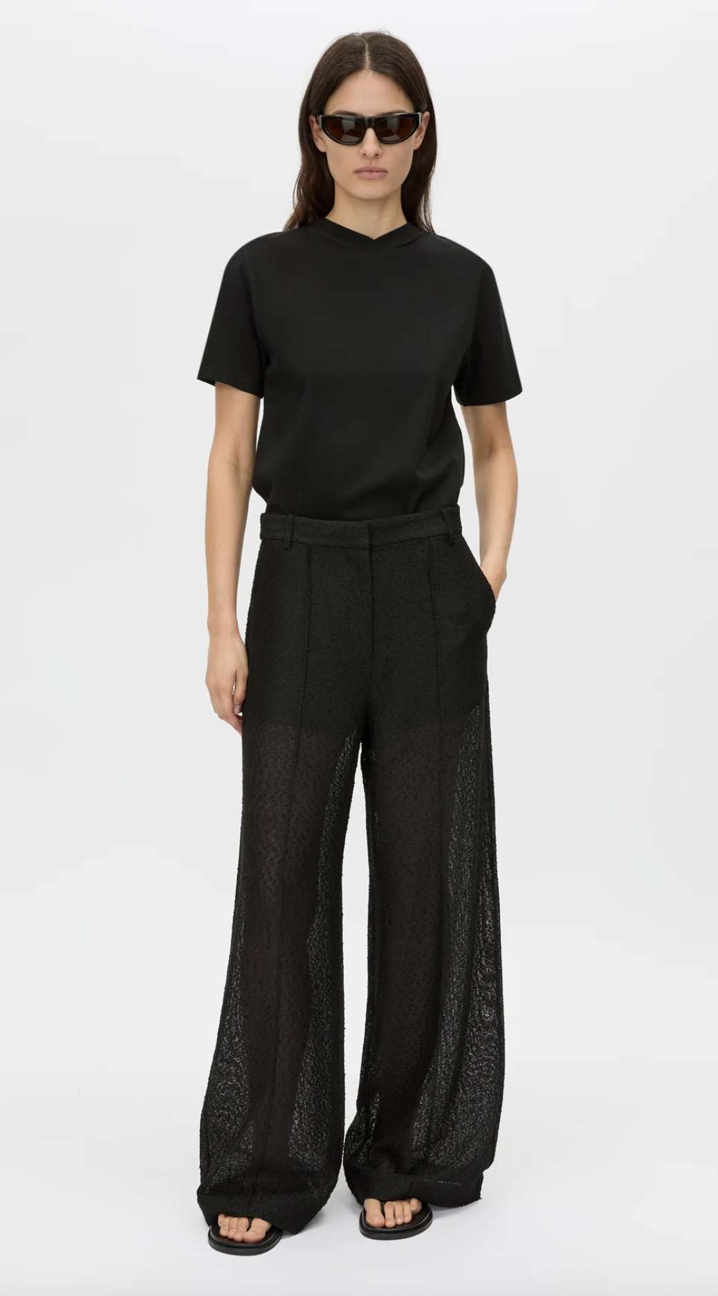 Camilla and Marc Triton V Neck Tee - Black