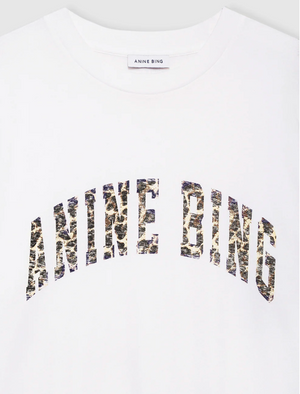 Anine Bing Walker Tee - Leopard Ivory