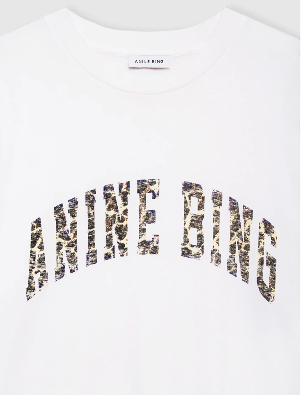 Anine Bing Walker Tee - Leopard Ivory