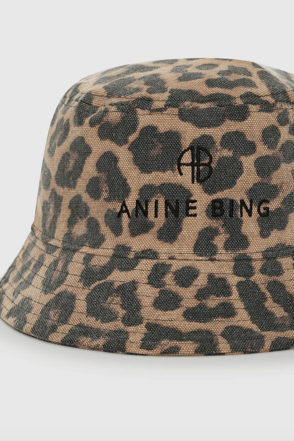 Anie=ne Bing Nicks Bucket Hat - Black and Brown Leopard