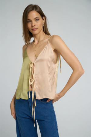 Lilya Peony Cami Top - Shell Pink/Pastel Sage/Butter Yellow