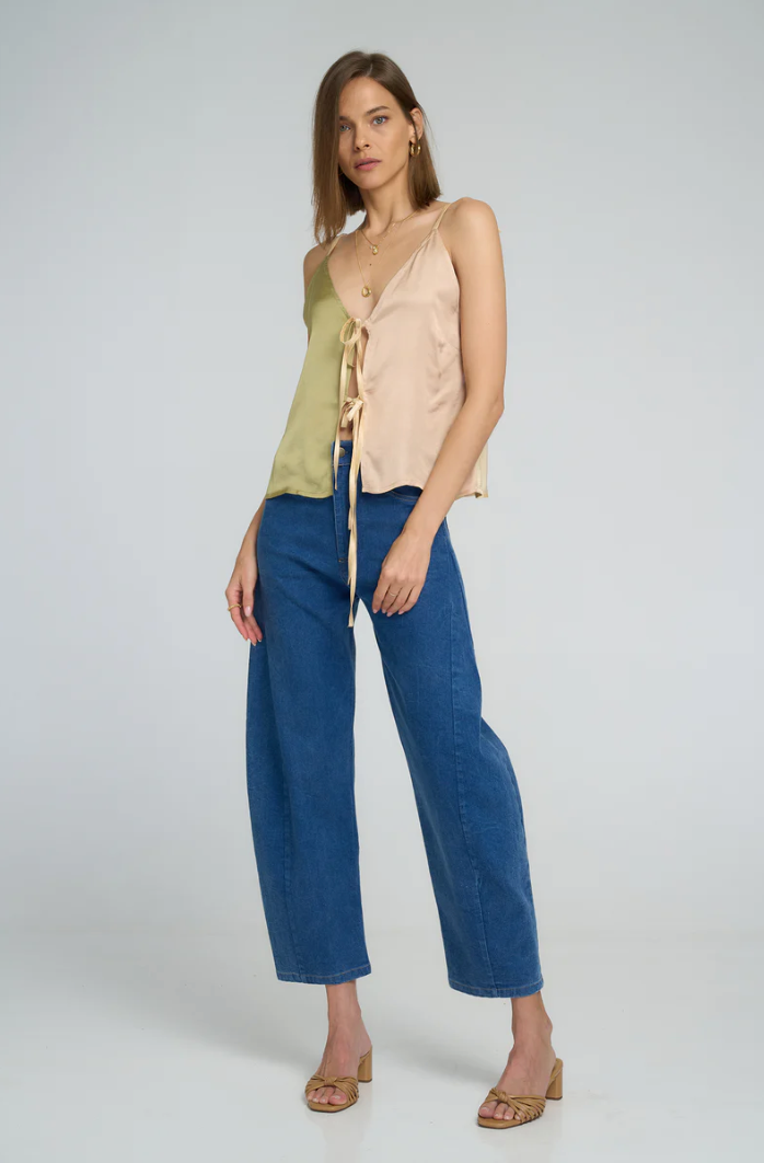 Lilya Peony Cami Top - Shell Pink/Pastel Sage/Butter Yellow