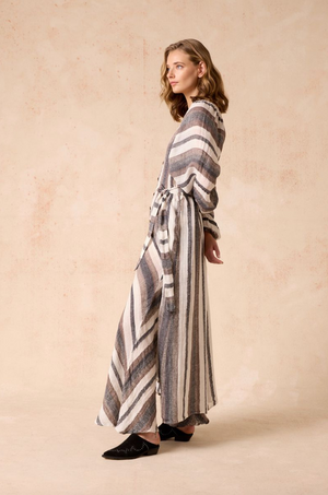 Estilo Emporio El Manto Stripe Dress - Dark Chocolate Stripe