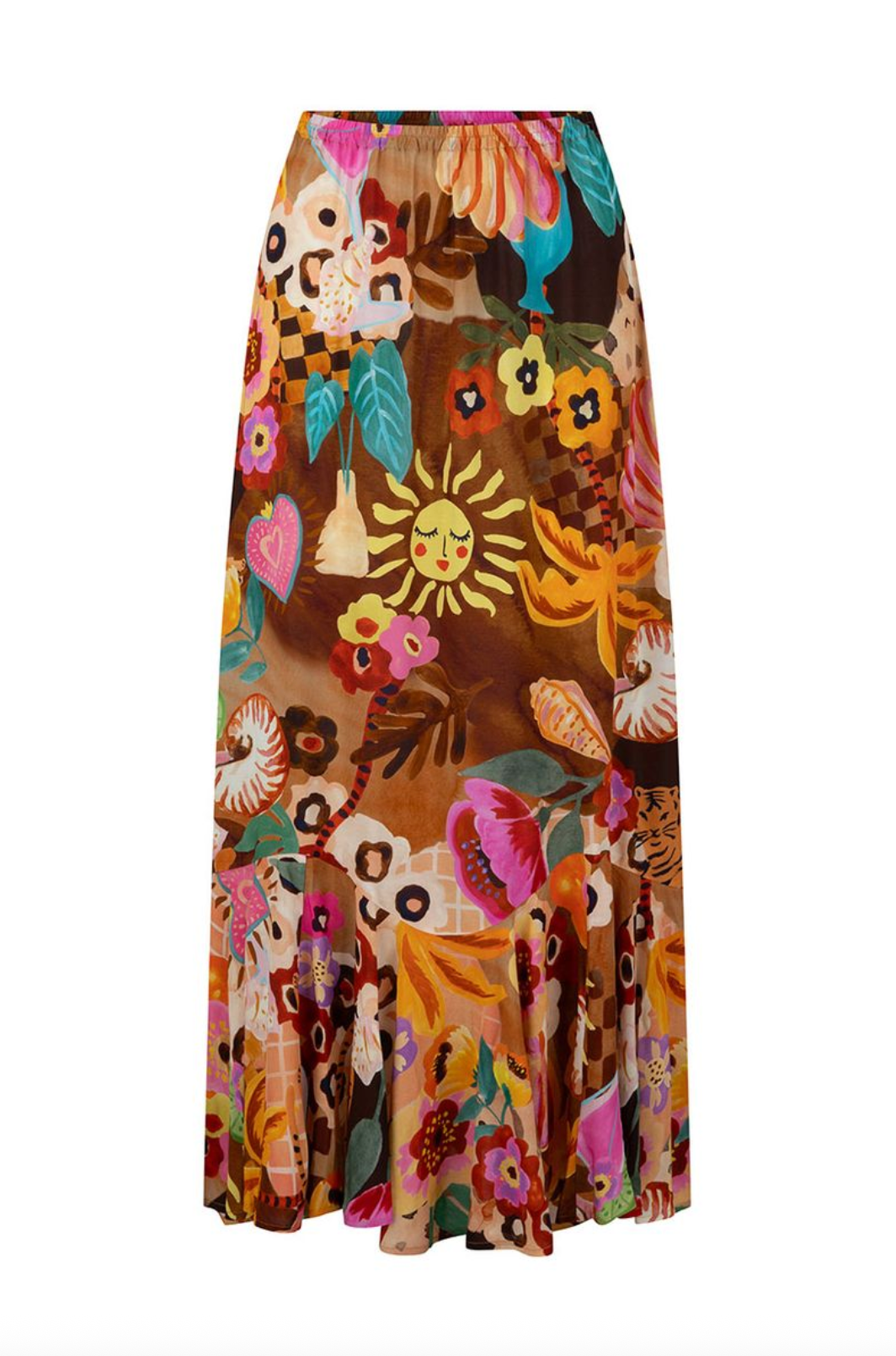 Spell Birth Of Venus Maxi Skirt - Caramel