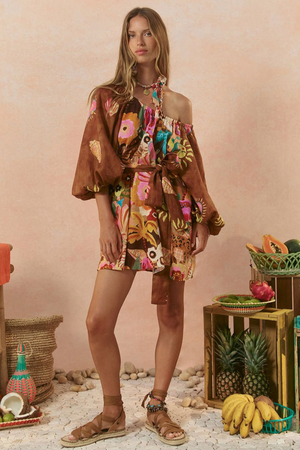 Spell Birth Of Venus Tunic Dress - Caramel