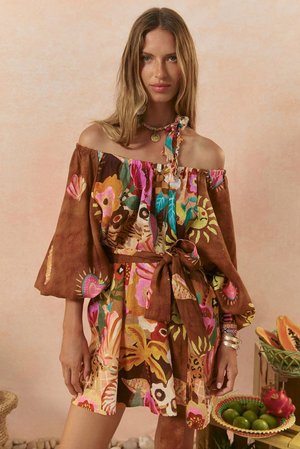 Spell Birth Of Venus Tunic Dress - Caramel