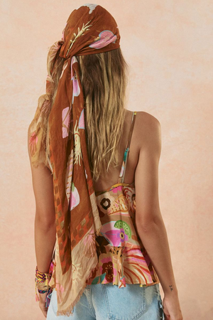 Spell Birth Of Venus Travel Scarf/Sarong - Caramel