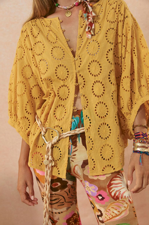 Spell Yaya Lace Blouse - Golden Sun