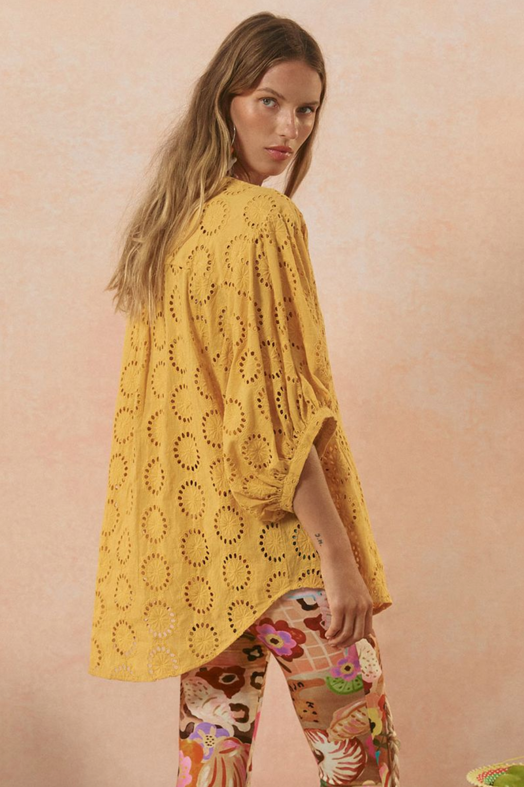 Spell Yaya Lace Blouse - Golden Sun