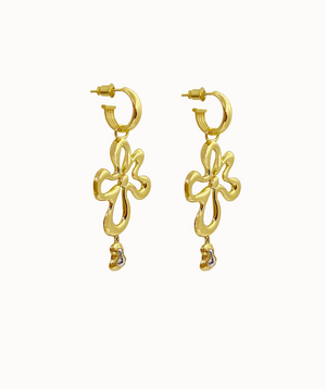 Mountain & Moon Dahlia Earrings - Gold