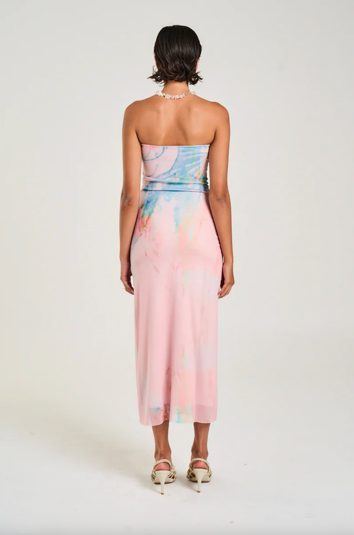 Summi Summi Strapless Mesh Dress - Medusa Phase