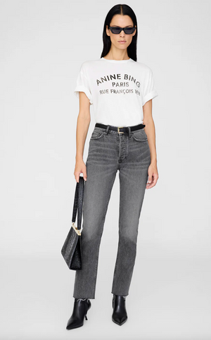 Anine Bing Cohen Tee Paris Stencil - Ivory