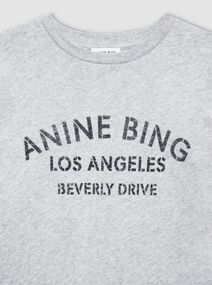 Anine Bing Cohen Tee Los Angeles Stencil - Medium Heather Grey
