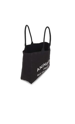 Anine Bing Leo Canvas Tote - Black