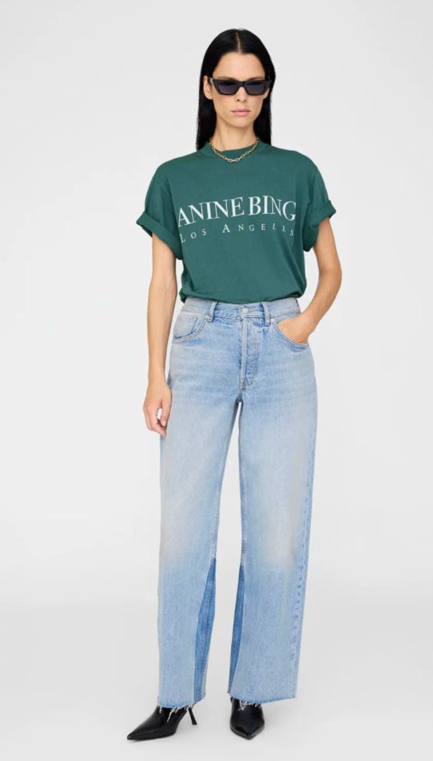Anine Bing Ashton Tee Los Angeles - Dark Teal