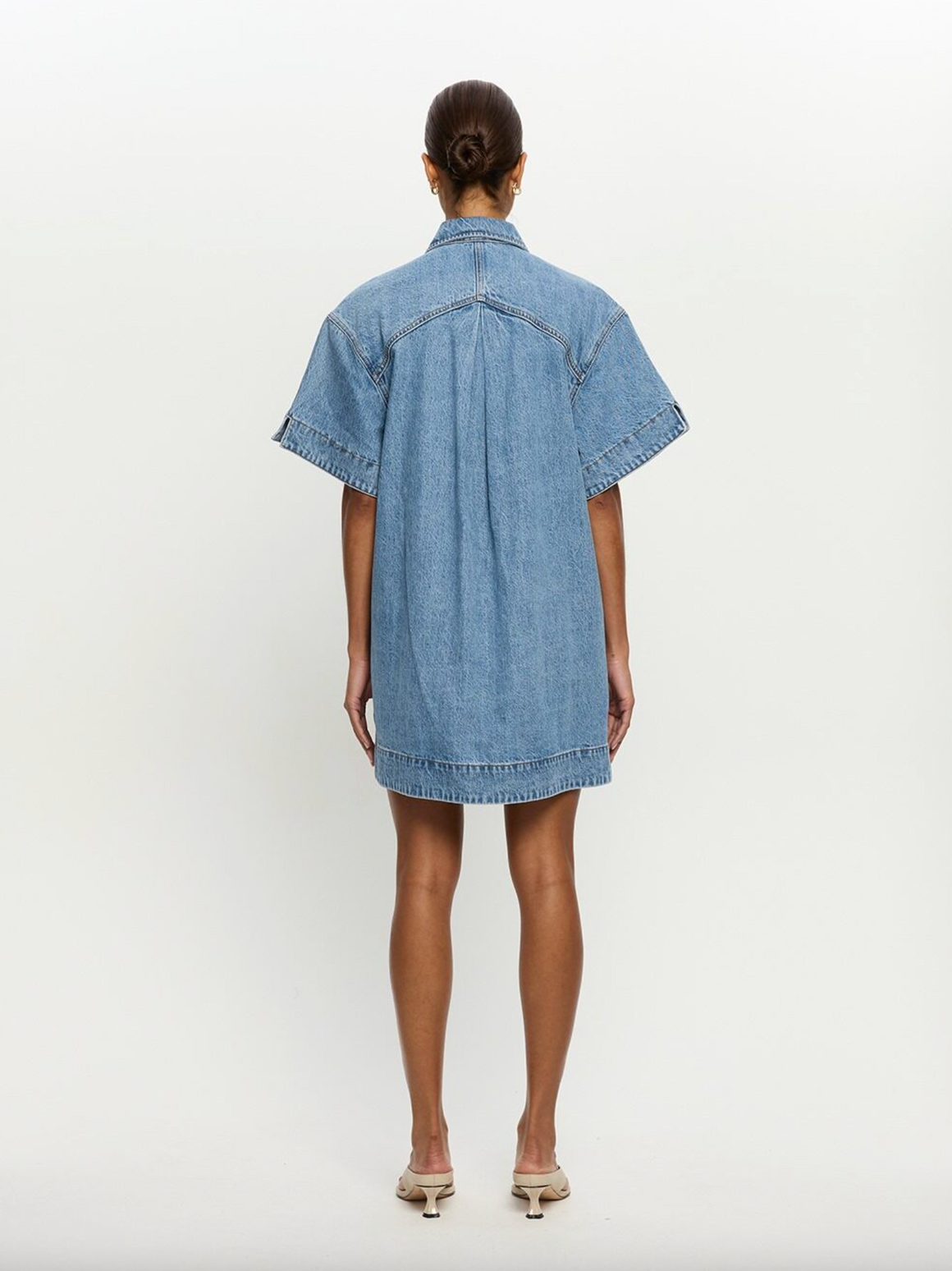 Kivari Marla Denim Dress - Stone Wash Blue