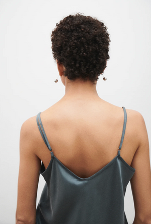 Silk Laundry Bias Cut Cami - Slate