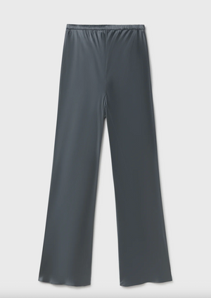 Silk Laundry Bias Cut Pants - Slate
