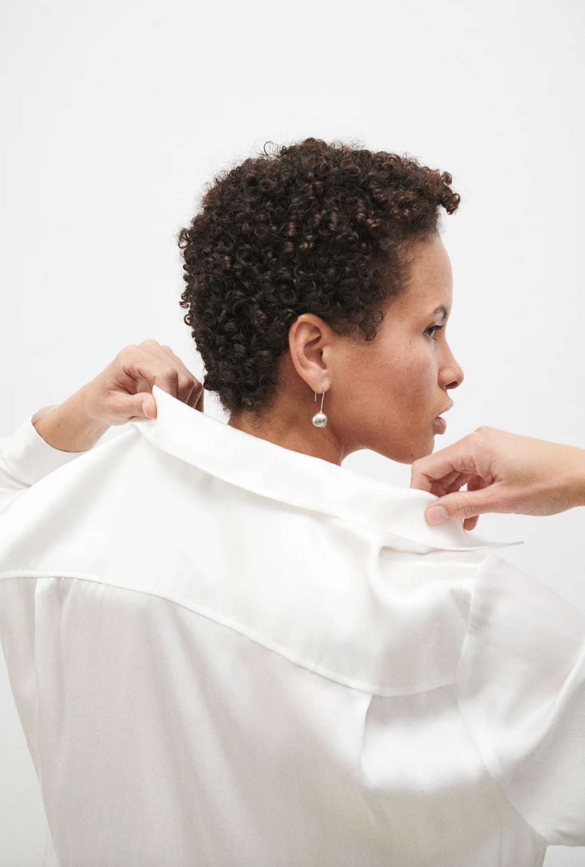 Silk Laundry Boyfriend Shirt - White