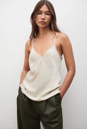 Silk Laundry Bias Cut Cami - Hazelnut