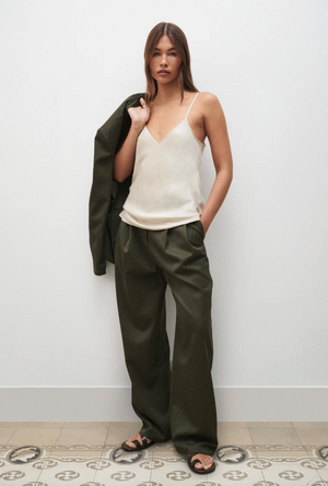 Silk Laundry Bias Cut Cami - Hazelnut