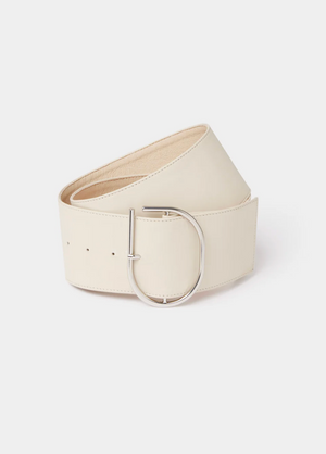 SIR. Rocco Wide Leather Belt - Cream - (coming soon)