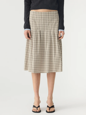 Bassike Mini Pleat Pinstitch Skirt