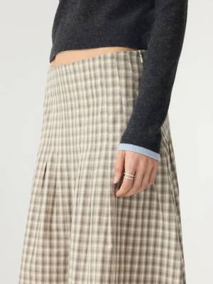 Bassike Mini Pleat Pinstitch Skirt
