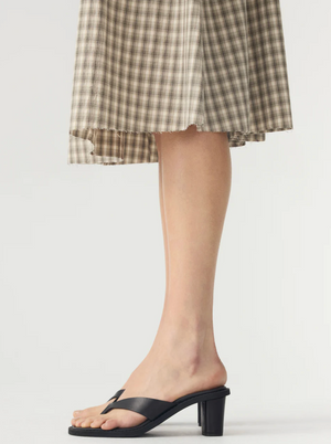 Bassike Mini Pleat Pinstitch Skirt