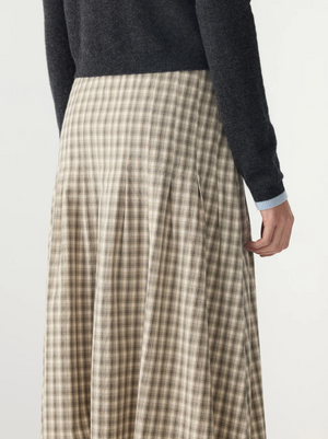 Bassike Mini Pleat Pinstitch Skirt