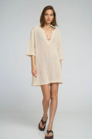 Lilya Brava Mesh Dress - Natural