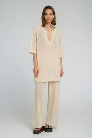 Lilya Fenton Mesh Pant - Natural