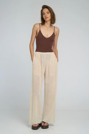 Lilya Fenton Mesh Pant - Natural