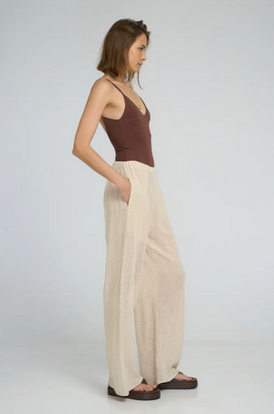 Lilya Fenton Mesh Pant - Natural