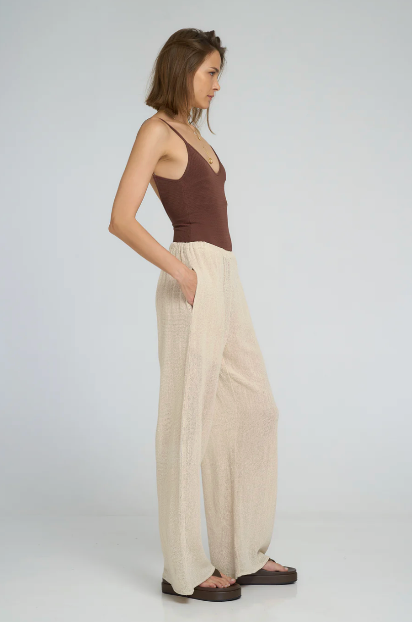 Lilya Fenton Mesh Pant - Natural