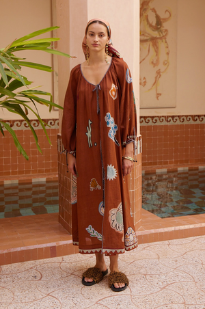 Alemais Laurence Tie Front Shirtdress