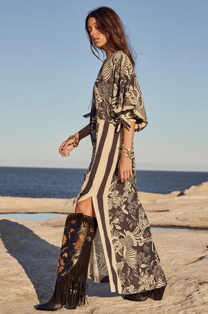 Spell Volcano Goddess Kaftan - Liquorice