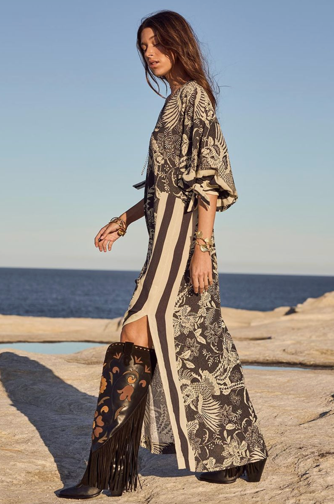 Spell Volcano Goddess Kaftan - Liquorice