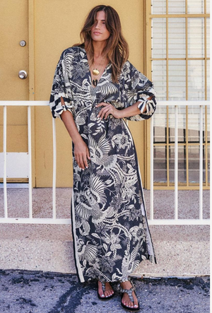 Spell Volcano Goddess Kaftan - Liquorice