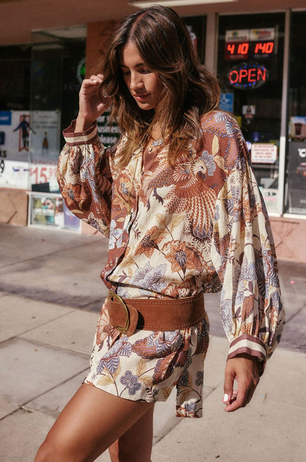 Spell Volcano Goddess Shirt Dress - Coconut