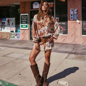 Spell Volcano Goddess Shirt Dress - Coconut