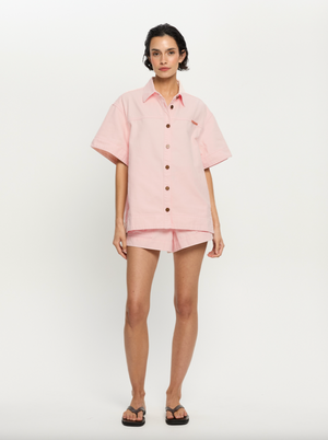 Kivari Marla Denim Shirt - Soft Pink