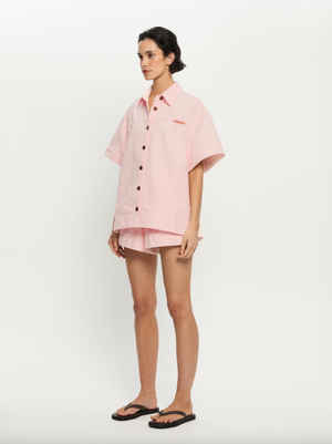 Kivari Marla Denim Shirt - Soft Pink