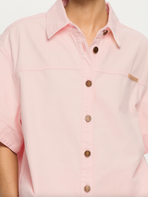Kivari Marla Denim Shirt - Soft Pink
