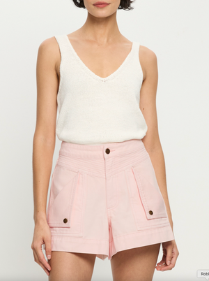 Kivari Celene Denim Short - Soft Pink