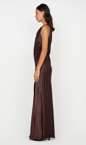 Bec and Bridge Sol Asym Dress - Dark Chocolate