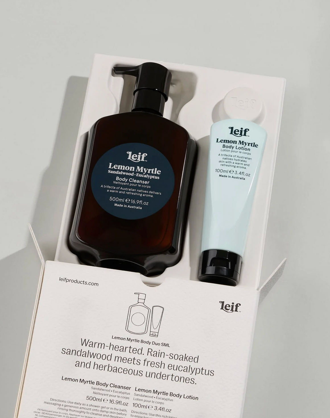 Leif Limited Edition Holiday Lemon Myrtle Body Duo SML