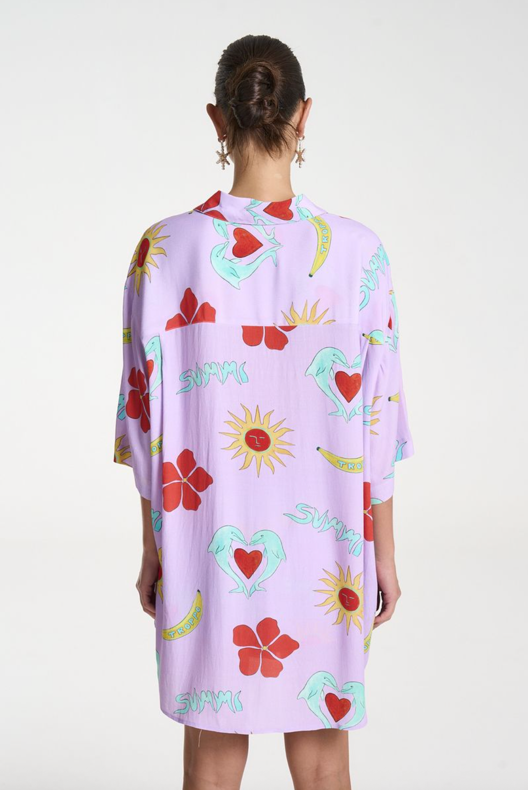 Summi Summi Big Shirt - Lilac Troppo