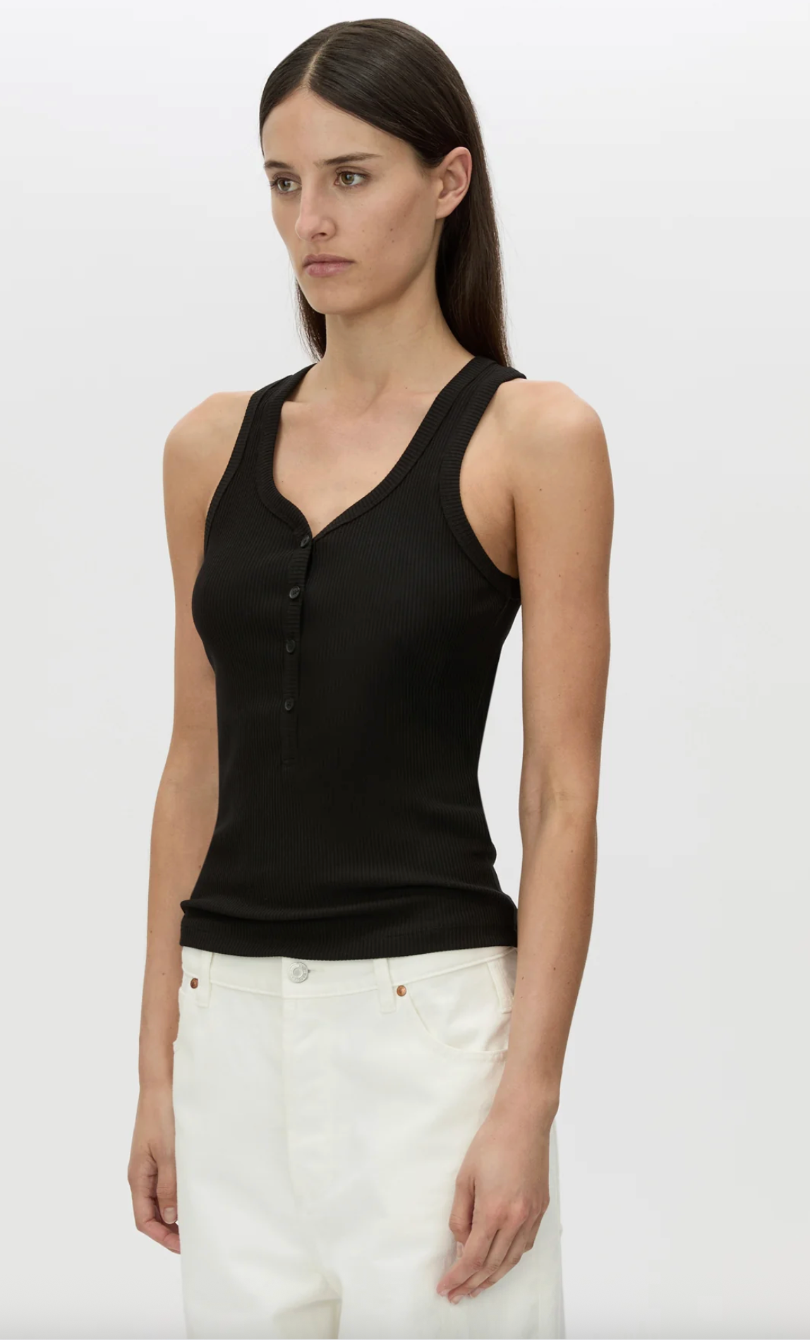 Camilla and Marc Nora Button Down Tank - Black
